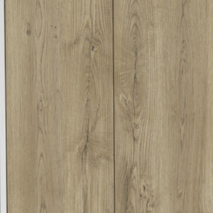 HomeRoots Set of Two Modern Oak and White Kitchen Island & Pantry Cabinet - Stylish Storage & Versatile Design 526343