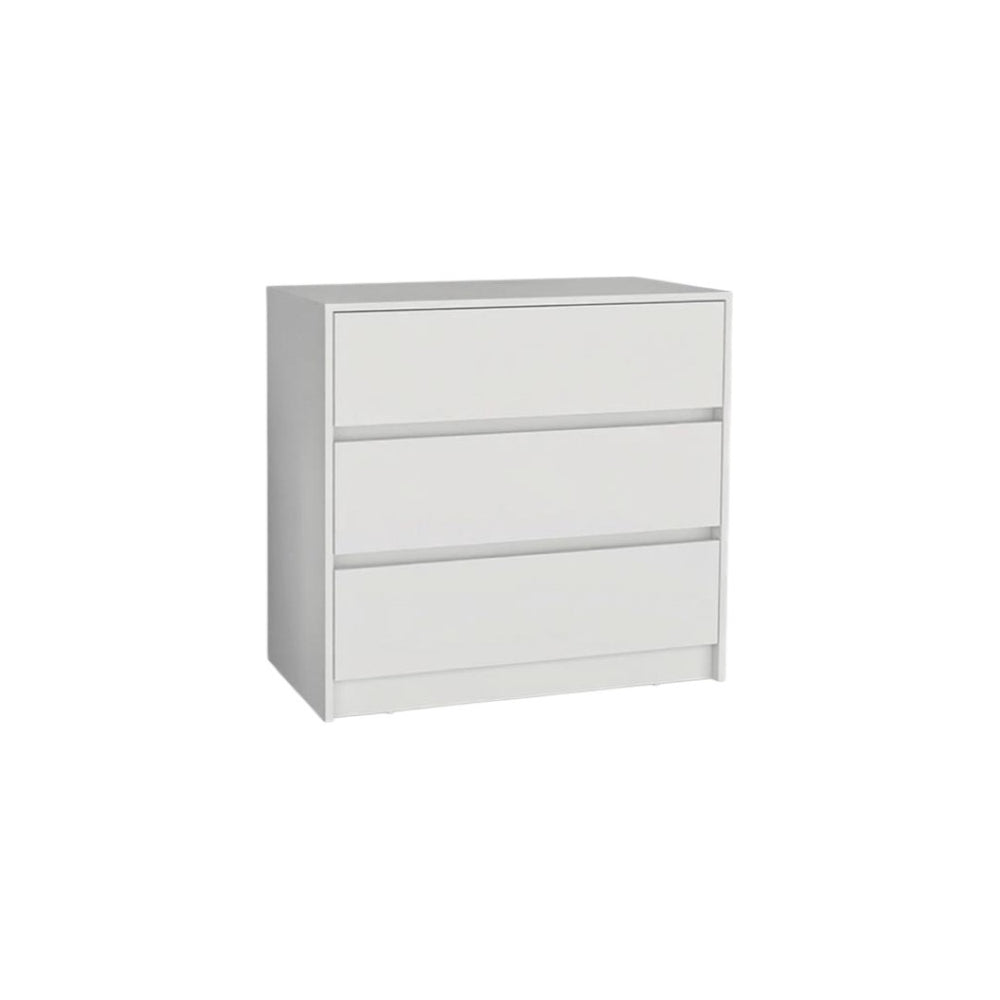 HomeRoots Two Piece White Bedroom Set - Modern Minimalist Design with Versatile Storage for Compact Spaces 526354