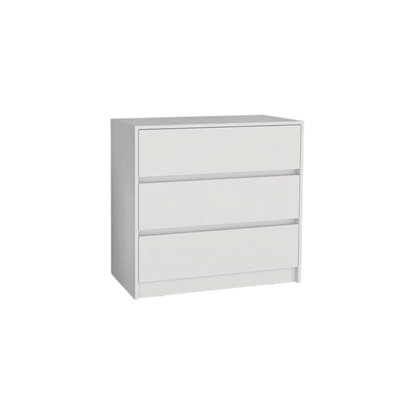 HomeRoots Two Piece White Bedroom Set - Modern Minimalist Design with Versatile Storage for Compact Spaces 526354