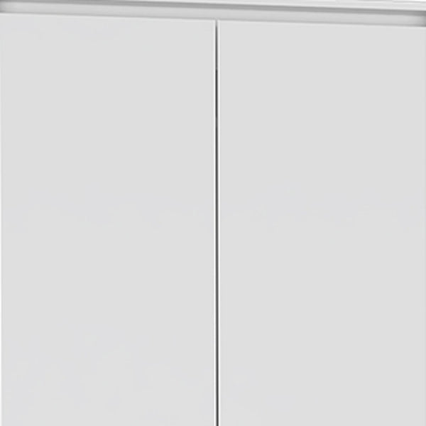 HomeRoots Two Piece White Bedroom Set - Modern Minimalist Nightstand & Armoire for Stylish Storage Solutions 526356