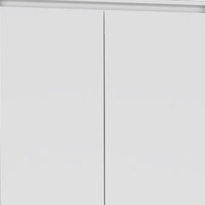 HomeRoots Two Piece White Bedroom Set - Modern Minimalist Design with Ample Storage for Serene Spaces 526357