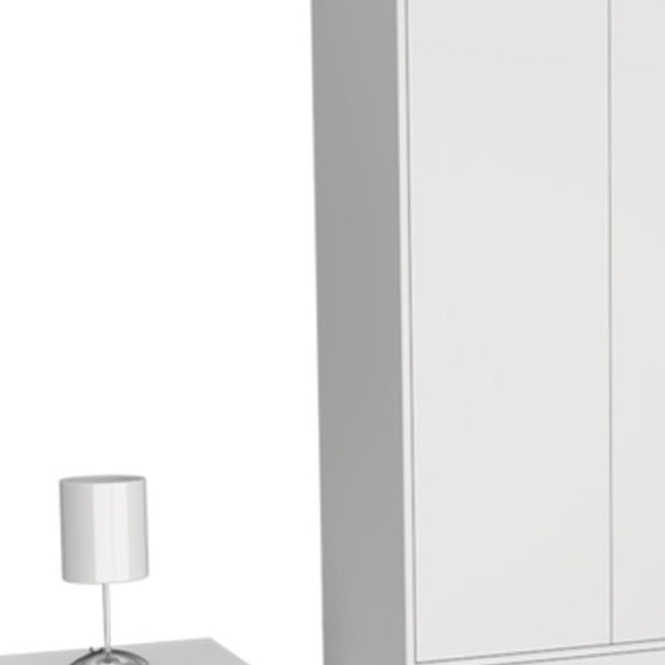 HomeRoots Three Piece White Bedroom Set - Modern Minimalist Ensemble with Ample Storage for Stylish Organization 526358