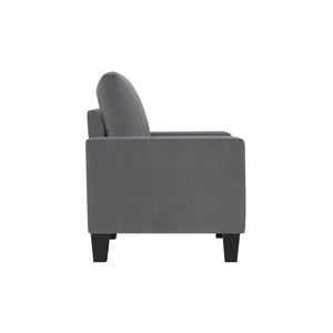Homeroots 32" Gray And Black Upholstered Arm Chair   526459