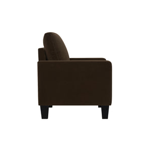 Homeroots 32" Brown And Black Upholstered Arm Chair   526460