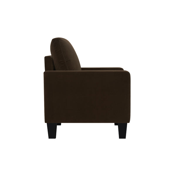 Homeroots 32" Brown And Black Upholstered Arm Chair   526460