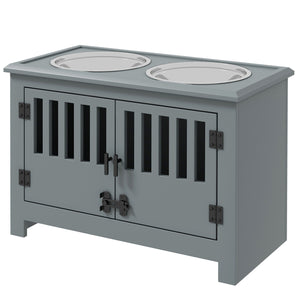 English Elm PawHut Luxury Fancy Dog Bed with 3" Memory Foam Cushion and Hidden 23L Storage Trunk, Small Pet Sofa Gray W2225P217618