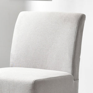 Homeroots 23" Gray And Black Upholstered Slipper Chair   526476