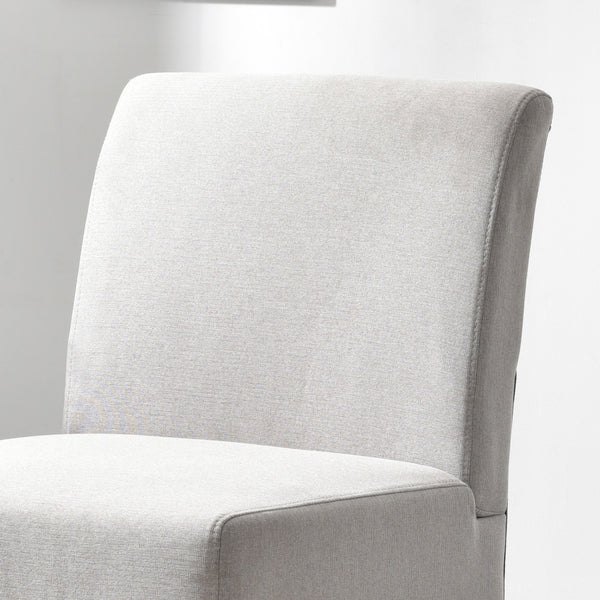 Homeroots 23" Gray And Black Upholstered Slipper Chair   526476