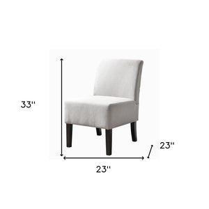 Homeroots 23" Gray And Black Upholstered Slipper Chair   526476