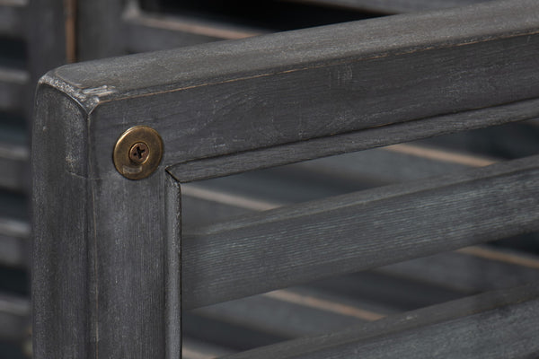 Sarreid St Lucia Sideboard With Solid Sides – Reclaimed Pine & Matte Black Finish, 4 Fixed Shelves For Style Black  52647