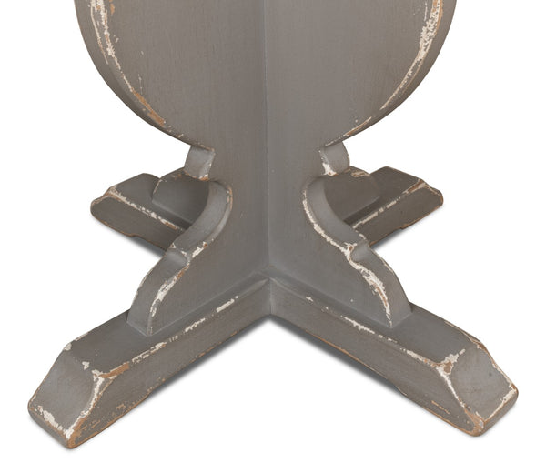 Sarreid Brogan Side Table With Old Pine Finish And Dentil Molding - Rustic Charm For Your Home Décor Green  52656