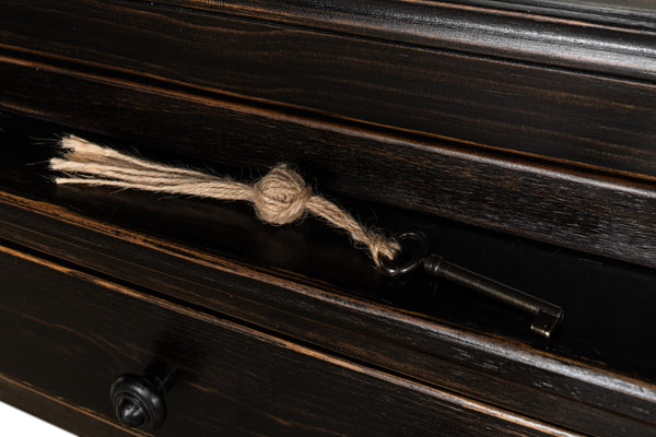 Sarreid Beacon Hill Display Case - Elegant Ebony Finish With 6 Adjustable Shelves And Glass Window Panes   52659