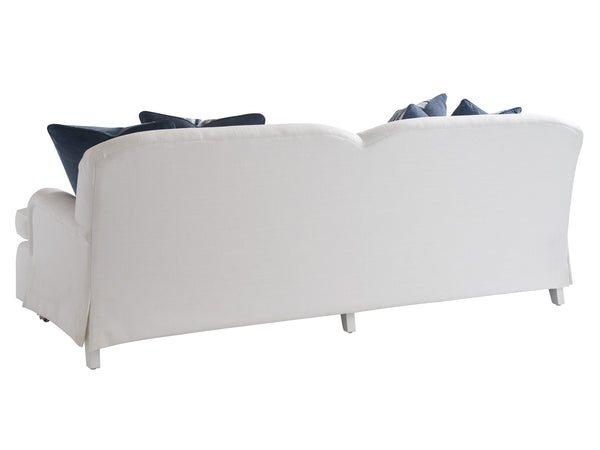 Lexington Barclay Butera Athos Tight Back Sofa: Elegant Upholstered Design With Luxurious Down Pillows And Pewter Casters   5265-31p-40