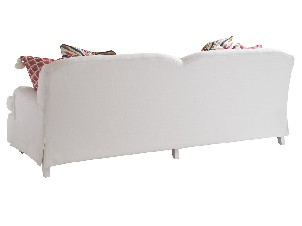 Lexington Barclay Butera Athos Tight Back Sofa: Elegant Upholstered Design With Luxurious Down Pillows And Pewter Casters   5265-31p-41