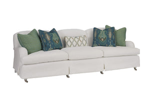 Lexington Barclay Butera Athos Sofa With Luxurious Down Cushions And Elegant Pewter Casters For Timeless Living Style   5265-33p-40