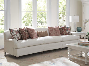 Lexington Barclay Butera Athos Sofa With Luxurious Down Cushions And Elegant Pewter Casters For Timeless Living Style   5265-34p-40