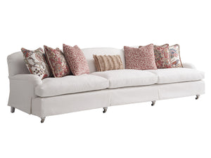Lexington Barclay Butera Athos Sofa With Luxurious Down Cushions And Elegant Pewter Casters For Timeless Living Style   5265-34p-40