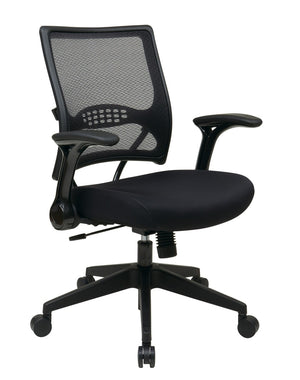OSP Home Furnishings Professional Airgrid Mesh Manager Chair with Lumbar Support and Ergonomic Synchro Tilt 67-37N1G5