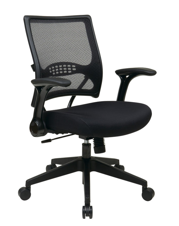 OSP Home Furnishings Professional Airgrid Mesh Manager Chair with Lumbar Support and Ergonomic Synchro Tilt 67-37N1G5