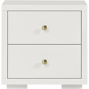 Homeroots 19" White Two Drawer Nightstand White  526870