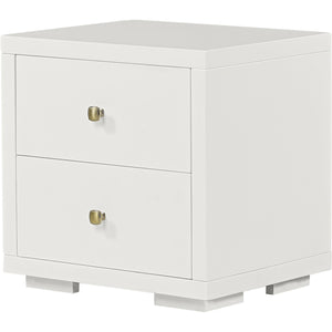 Homeroots 19" White Two Drawer Nightstand White  526870