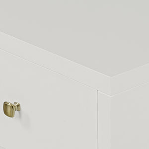 Homeroots 19" White Two Drawer Nightstand White  526870