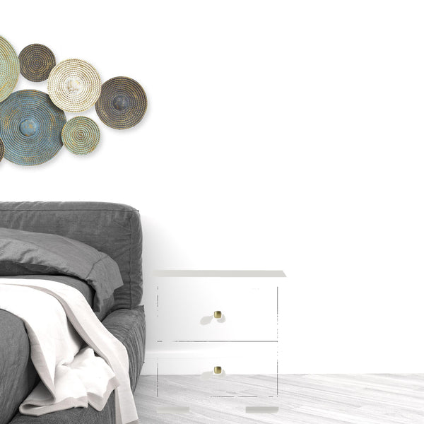 Homeroots 19" White Two Drawer Nightstand White  526870