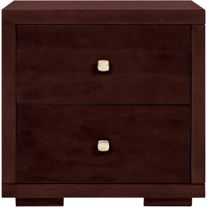 Homeroots 19" Espresso Two Drawer Nightstand Espresso  526871