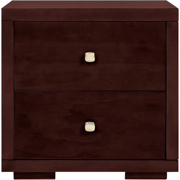 Homeroots 19" Espresso Two Drawer Nightstand Espresso  526871