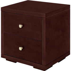 Homeroots 19" Espresso Two Drawer Nightstand Espresso  526871