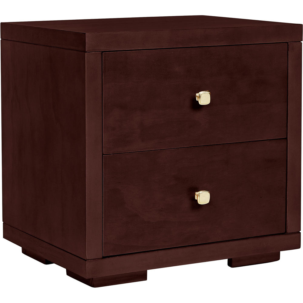 Homeroots 19" Espresso Two Drawer Nightstand Espresso  526871