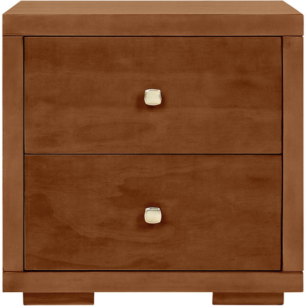 Homeroots 19" Walnut Two Drawer Nightstand Walnut  526872