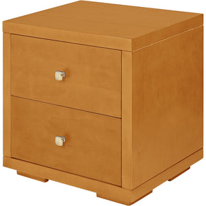 Homeroots 19" Oak Two Drawer Nightstand Oak  526873