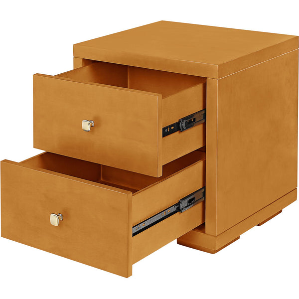 Homeroots 19" Oak Two Drawer Nightstand Oak  526873