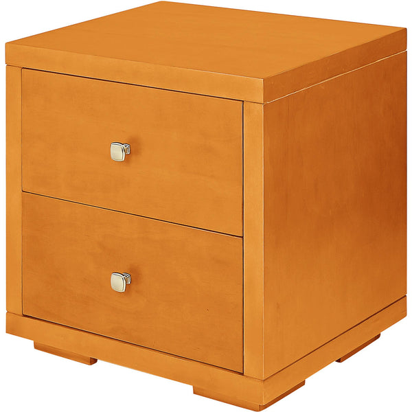 Homeroots 19" Cherry Two Drawer Nightstand Cherry  526874