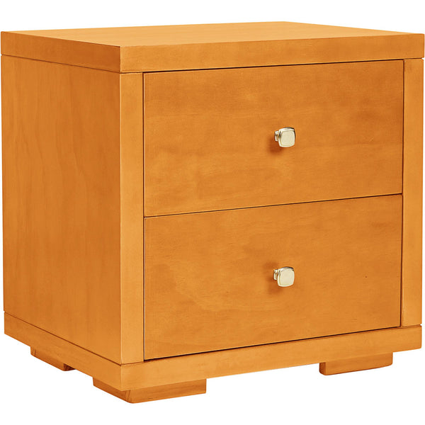 Homeroots 19" Cherry Two Drawer Nightstand Cherry  526874