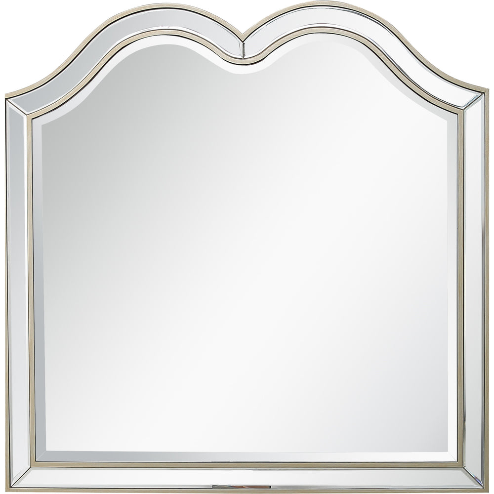 Homeroots 35" Champagne Novelty Accent Wood Mirror  Wood 526875