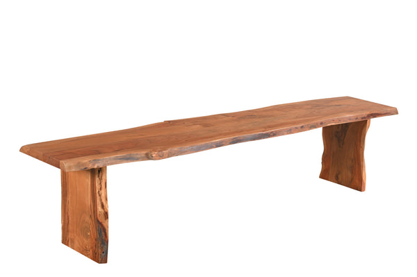 Homeroots 85" Natural Solid Wood Dining Bench  Solid Wood 526877