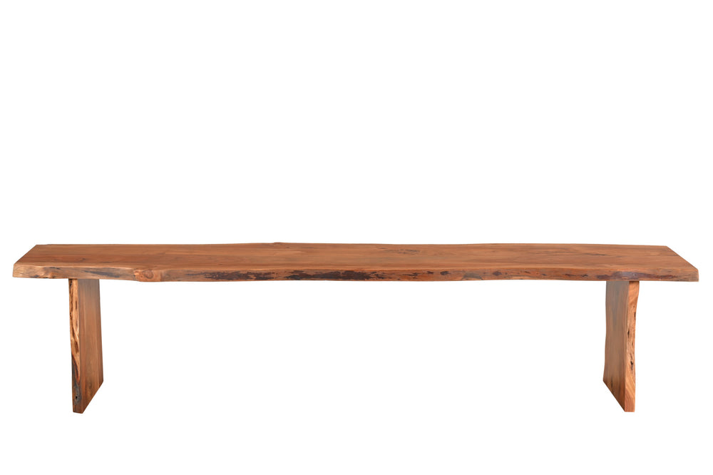 Homeroots 85" Natural Solid Wood Dining Bench  Solid Wood 526877