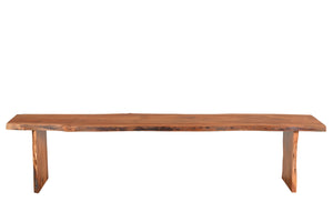 Homeroots 85" Natural Solid Wood Dining Bench  Solid Wood 526877