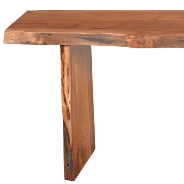 Homeroots 85" Natural Solid Wood Dining Bench  Solid Wood 526877