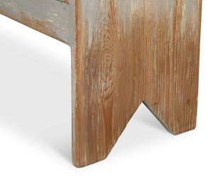 Sarreid Beach House Bench Grey - Hand Rubbed Finish In Reclaimed Solid Pine For Relaxing Coastal Style Grey  52696