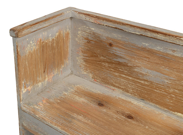 Sarreid Beach House Bench Grey - Hand Rubbed Finish In Reclaimed Solid Pine For Relaxing Coastal Style Grey  52696