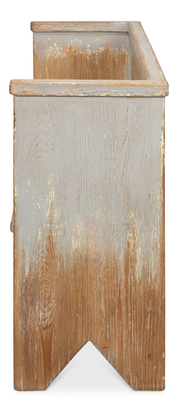 Sarreid Beach House Bench Grey - Hand Rubbed Finish In Reclaimed Solid Pine For Relaxing Coastal Style Grey  52696