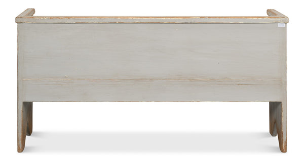 Sarreid Beach House Bench Grey - Hand Rubbed Finish In Reclaimed Solid Pine For Relaxing Coastal Style Grey  52696
