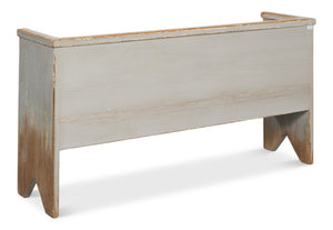 Sarreid Beach House Bench Grey - Hand Rubbed Finish In Reclaimed Solid Pine For Relaxing Coastal Style Grey  52696
