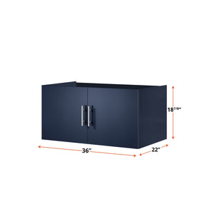 English Elm Navy Blue Bath Vanity – Elegant 36” W X 22” D Bathroom Centerpiece With Ample Storage & Soft-Close Hardware B2731P258612