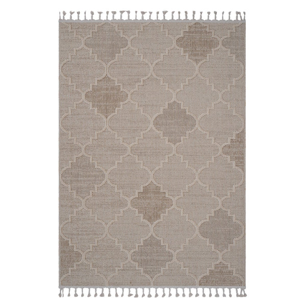 English Elm Loom & Luxe 4X6 Cream Trellis Indoor/Outdoor Area Rug - Durable, Kid & Pet Friendly, Easy Care! B335P289596