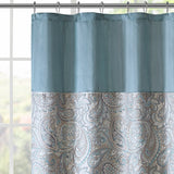 Madison Park Aubrey Traditional Jacquard Shower Curtain MP70-8320 Teal