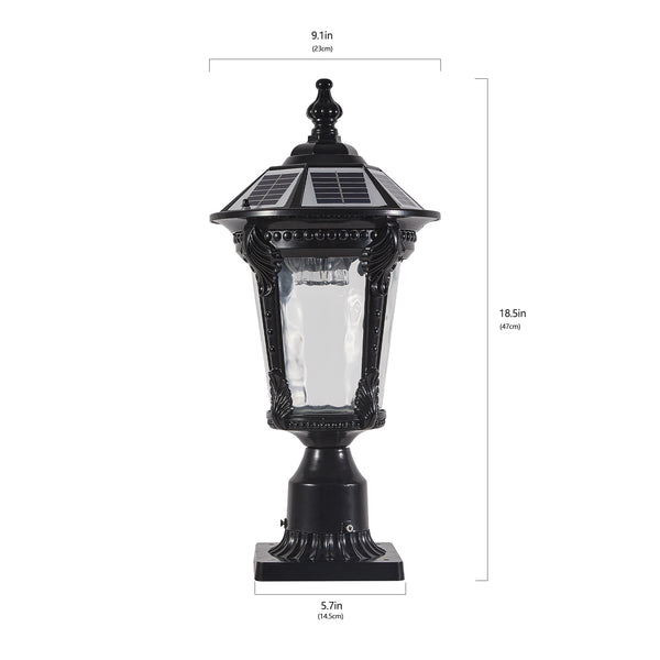 English Elm Retro Solar Lights Dimmable LED Outdoor Garden Lamp, Solar-Powered Auto On/Off, Weatherproof Charm W2312P368731